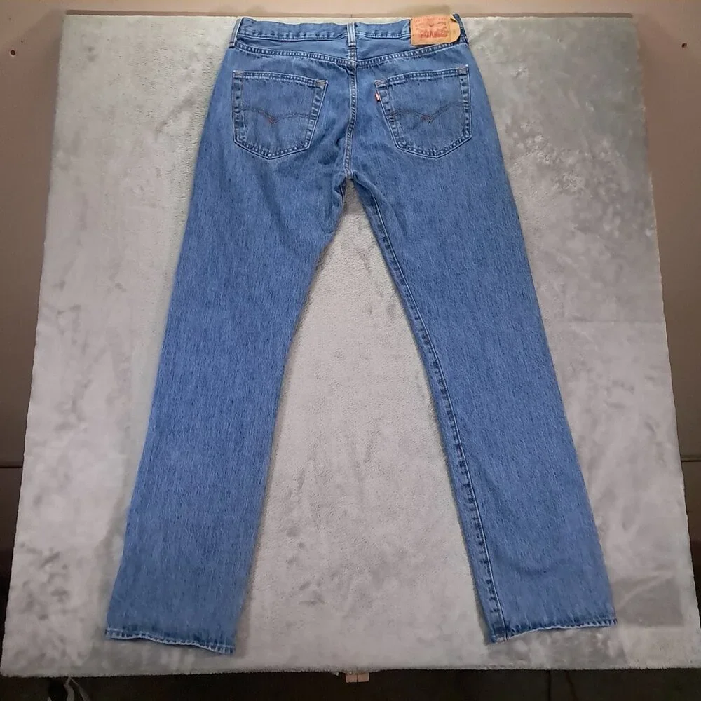Levis 501 XX Jeans Men 35x35, Tag 36x36 Blue Denim Button Fly Relaxed Straight